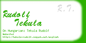 rudolf tekula business card